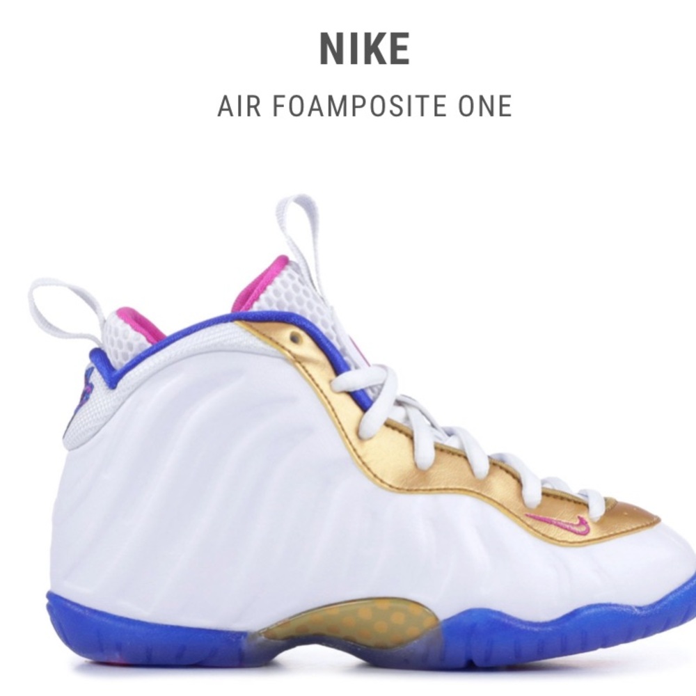 White / fuchsia / gold foam- Posite in Toddlers